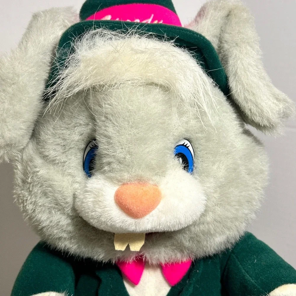 Vintage Goldsboro‎ Speedy Cottontail Animated Easter Bunny Rabbit Green Pink Hat